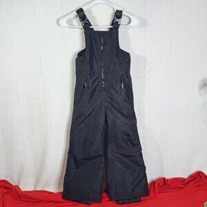 C9 Champion Black Metallic Green Zipper Pulls Fully Lined Poly Snow Overalls XS